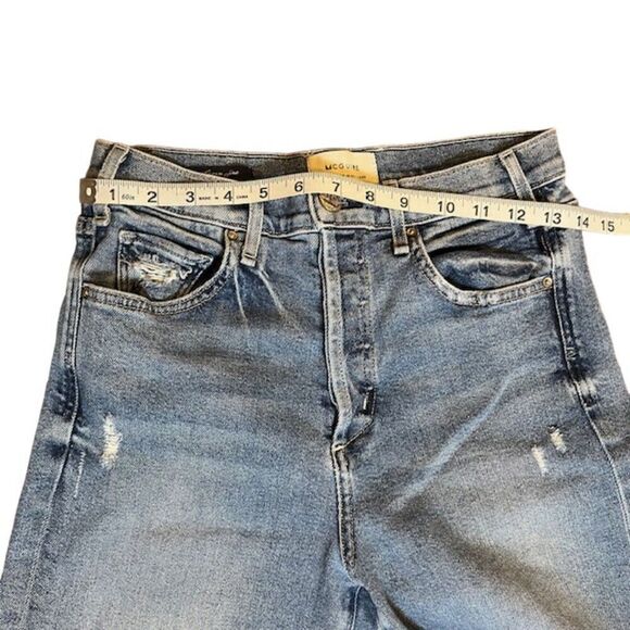 MCGUIRE Damn Fine High Rise Button Fly Jeans Medium Wash Distressed Size 26 - Picture 5 of 12
